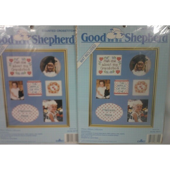 6x DMC Good Shepherd Counted Cross Stitch Photo Album Collection Grandchildren - Picture 7 of 9